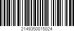 Código de barras (EAN, GTIN, SKU, ISBN): '2149350015024'