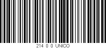 Código de barras (EAN, GTIN, SKU, ISBN): '214_0_0_UNICO'