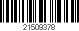 Código de barras (EAN, GTIN, SKU, ISBN): '21509378'