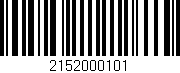 Código de barras (EAN, GTIN, SKU, ISBN): '2152000101'