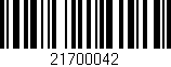 Código de barras (EAN, GTIN, SKU, ISBN): '21700042'