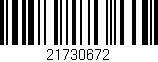 Código de barras (EAN, GTIN, SKU, ISBN): '21730672'