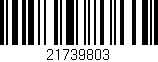 Código de barras (EAN, GTIN, SKU, ISBN): '21739803'