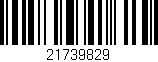 Código de barras (EAN, GTIN, SKU, ISBN): '21739829'