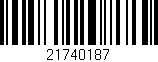 Código de barras (EAN, GTIN, SKU, ISBN): '21740187'