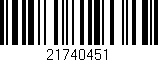 Código de barras (EAN, GTIN, SKU, ISBN): '21740451'