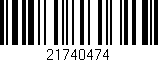Código de barras (EAN, GTIN, SKU, ISBN): '21740474'