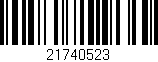 Código de barras (EAN, GTIN, SKU, ISBN): '21740523'