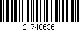 Código de barras (EAN, GTIN, SKU, ISBN): '21740636'