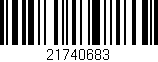 Código de barras (EAN, GTIN, SKU, ISBN): '21740683'