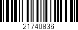 Código de barras (EAN, GTIN, SKU, ISBN): '21740836'