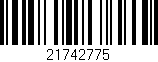 Código de barras (EAN, GTIN, SKU, ISBN): '21742775'