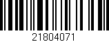 Código de barras (EAN, GTIN, SKU, ISBN): '21804071'