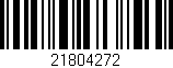 Código de barras (EAN, GTIN, SKU, ISBN): '21804272'