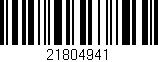 Código de barras (EAN, GTIN, SKU, ISBN): '21804941'