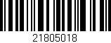 Código de barras (EAN, GTIN, SKU, ISBN): '21805018'