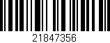 Código de barras (EAN, GTIN, SKU, ISBN): '21847356'