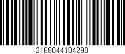 Código de barras (EAN, GTIN, SKU, ISBN): '2189044104290'
