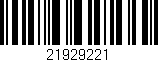 Código de barras (EAN, GTIN, SKU, ISBN): '21929221'