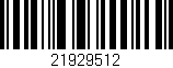 Código de barras (EAN, GTIN, SKU, ISBN): '21929512'