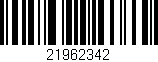 Código de barras (EAN, GTIN, SKU, ISBN): '21962342'