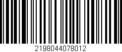 Código de barras (EAN, GTIN, SKU, ISBN): '2198044078012'