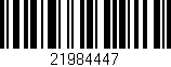 Código de barras (EAN, GTIN, SKU, ISBN): '21984447'