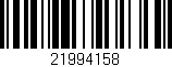 Código de barras (EAN, GTIN, SKU, ISBN): '21994158'