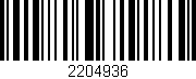 Código de barras (EAN, GTIN, SKU, ISBN): '2204936'