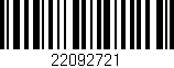 Código de barras (EAN, GTIN, SKU, ISBN): '22092721'