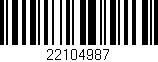 Código de barras (EAN, GTIN, SKU, ISBN): '22104987'
