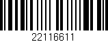 Código de barras (EAN, GTIN, SKU, ISBN): '22116611'