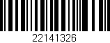 Código de barras (EAN, GTIN, SKU, ISBN): '22141326'