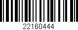 Código de barras (EAN, GTIN, SKU, ISBN): '22160444'