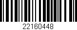 Código de barras (EAN, GTIN, SKU, ISBN): '22160448'