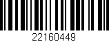 Código de barras (EAN, GTIN, SKU, ISBN): '22160449'