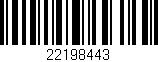 Código de barras (EAN, GTIN, SKU, ISBN): '22198443'