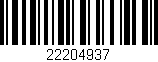 Código de barras (EAN, GTIN, SKU, ISBN): '22204937'