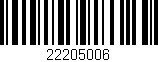 Código de barras (EAN, GTIN, SKU, ISBN): '22205006'