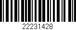 Código de barras (EAN, GTIN, SKU, ISBN): '22231428'