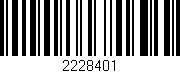 Código de barras (EAN, GTIN, SKU, ISBN): '2228401'