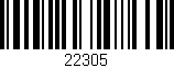 Código de barras (EAN, GTIN, SKU, ISBN): '22305'