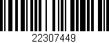 Código de barras (EAN, GTIN, SKU, ISBN): '22307449'