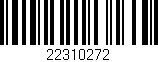 Código de barras (EAN, GTIN, SKU, ISBN): '22310272'