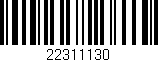 Código de barras (EAN, GTIN, SKU, ISBN): '22311130'