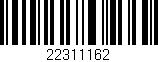Código de barras (EAN, GTIN, SKU, ISBN): '22311162'