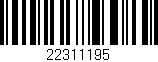 Código de barras (EAN, GTIN, SKU, ISBN): '22311195'