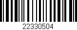 Código de barras (EAN, GTIN, SKU, ISBN): '22330504'