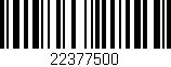 Código de barras (EAN, GTIN, SKU, ISBN): '22377500'