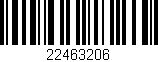 Código de barras (EAN, GTIN, SKU, ISBN): '22463206'